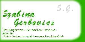 szabina gerbovics business card